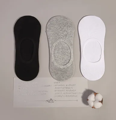 100% Cotton Women Breathable Socks Unisex Black White Low Cut Short Ankle Socks No Show Socks