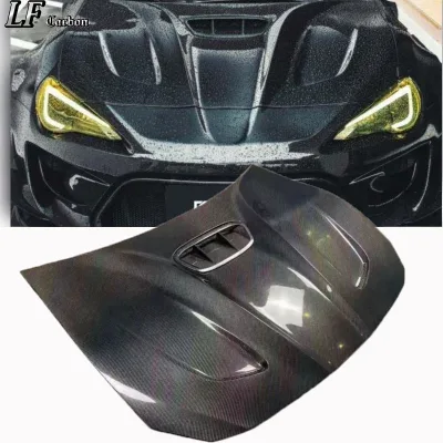 New Carbon Fiber Hood Bonnet with Vent Style for GT86/BRZ 2013-2020 Robot Front Cover Includes Bolts
