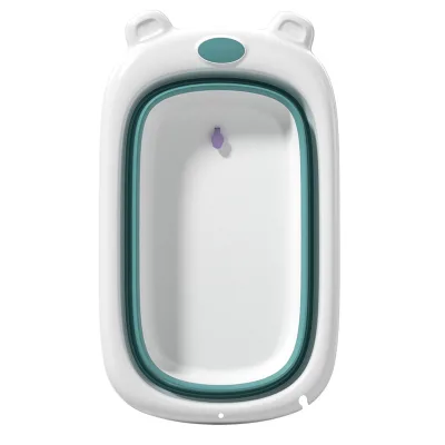 Discoloration Drain Outlet Baby Bathtub Unit Folding Bathtub for Baby Travel
