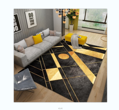 Rectangle Living Room Anti Slip Rugs Polyester Modern Removable Cover Carpets and Rugs Door Mat