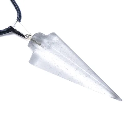 Huiying Wholesale Natural Quartz Crystal Clear Quartz Pendulum Pendant Jewelry