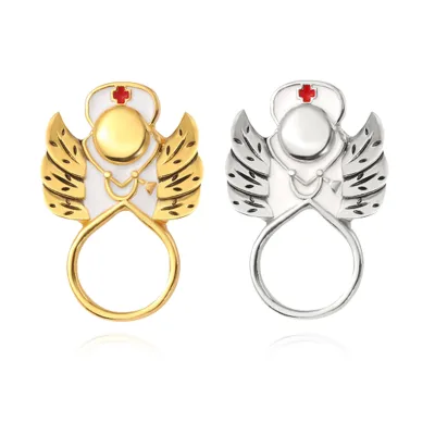 Doctor Nurse Stethoscope Brooches Pins Medical Jewelry Gold Color Badge Pin Accessories Cute Jewelry Student Gift Top Quality