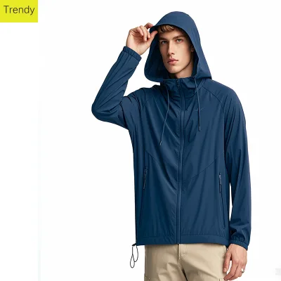 Trending on Alibaba, Mens Active Navy Blue Long - sleeve Shirt with Sun Protection, B2B Custom Design Services