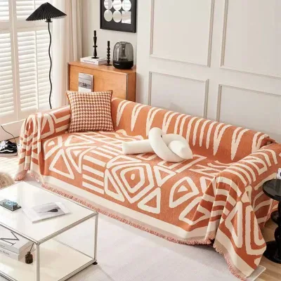 Factory Wholesale New Design Office Lunch Break Blanket Travel Outdoor Blanket Sofa Cover Chenille Throw Blanket