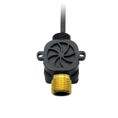 Instant Water Heater Hall Water Flow Sensor 4 Points Outer Wire Plastic & Copper Nozzle SEN-HZ21WB Model