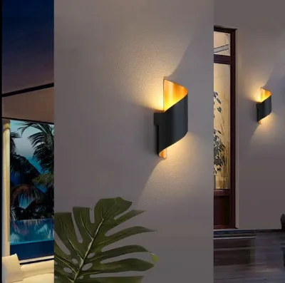 Modern Simple S Shape Indoor Corridor Living Wall Light Outdoor Garden IP65 Aisle Balcony Corridor Patio Light
