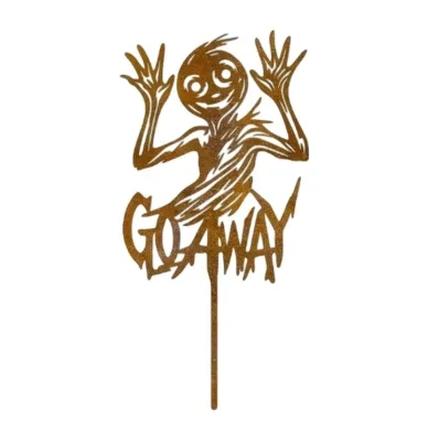 Modern Style Iron Garden Stakes Rusted People Shepherd Hook Bird Shape 220vac Gu10 4mm Clear Iron Crafts for Outdoor