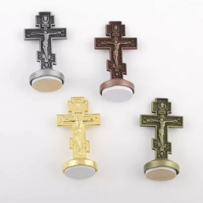 Catholic Christianity Jesus Cross Alloy Decor Orthodox Church Utensils Four Temples Apostles Christmas Decoration