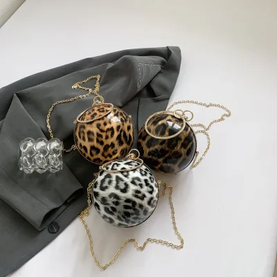 Hot Selling Sequin Chain Crossbody Bag Luxury Bling Ball Shape Evening Purse for Ladies Polyester Small Capacity