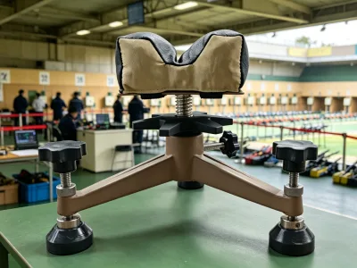 Metal Shooting Support with Replaceable Leveling Feet for Outdoor Shooting and Archery Target Use-Shooting Accessories