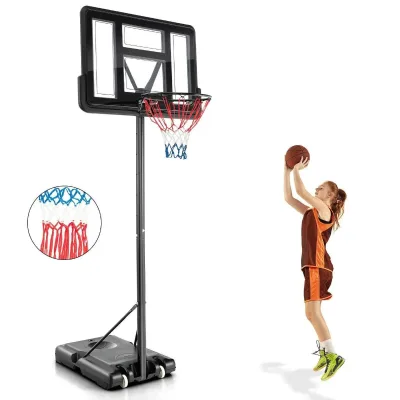 Hongma HM-A08 Adjustable Outdoor Plastic Basketball Hoop Stand with PVC Backboard for Court Equipment Use