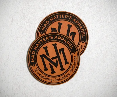 Customized logo Patches Leather Personalized Design Top Quality Leather Patches square Custom Patches Leather