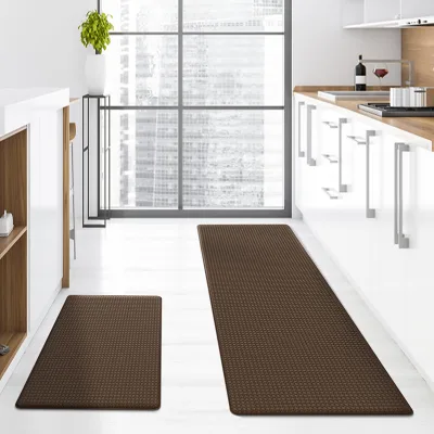 Luxury PVC Cushioned Washable Eco-Friendly Waterproof Non-Slip Oil Resistant Kitchen Mat for Modern Home Kitchen