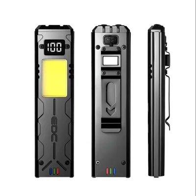 EDC Multifunctional Outdoor Tactical LED Flashlight COB Side Light Lithium IP65 Waterproof Aluminum Alloy Material Type-C