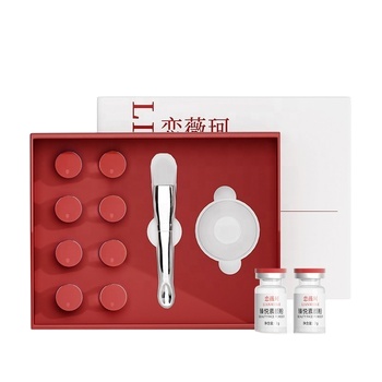 Factory in Stock Luxury Whitening Soothing Reduce Redness Powder Facial Mask Set With Brush Contour Face Mask Set