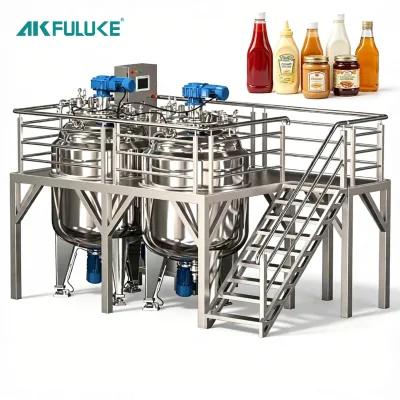 Industrial Bottom Entry Homogenized Blending Equipment for Mayonnaise and Cream Fabrication