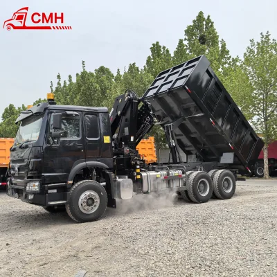 Factory Price 6x4 Dump Truck With Crane Mini Hydraulic Boom Crane on Sale