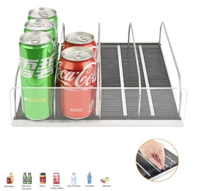 Metallic Heavy Duty Supermarket Rack Drink Soda Organizer