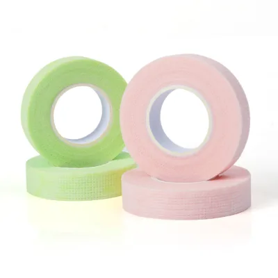 Pink Green Eyelash Extension Tape Colorful Micropore Non-woven Non-irritating Breathable Eyelash Tapes PE Eyelash Tape