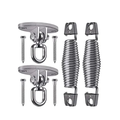 304 Stainless Steel Swing Hangers and Porch Swing Springs Hanging Kit for Hammock Chai Free-Standing Swings Hold up 400lbs