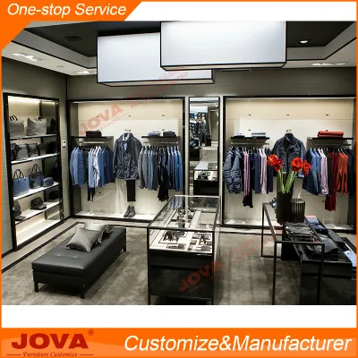 Modern Garment Store Furniture Wood Clothes Shop Counter Design