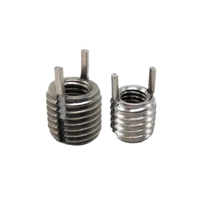 Miniature Key Locking Thread Insert Stainless Steel Spring Threaded Insert Tube Threaded Bushing Inch Zinc Plated Fasteners