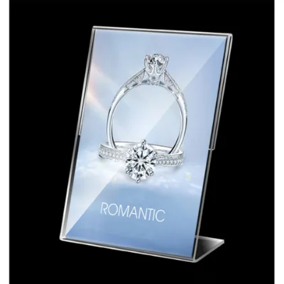 Custom Acrylic Sign Holder A3/A4/A5 Double Side Clear L Shape Acrylic Table Sign Stands,acrylic display stands new