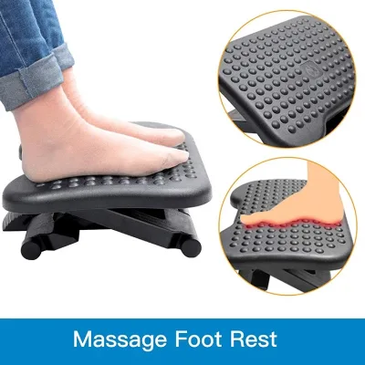 Ergonomic Foot Rest Under Desk Adjustable Massage Footrest