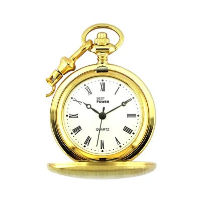 Custom Made Luxury All Stainless Steel Material Quartz Movement Man Pocket Watch