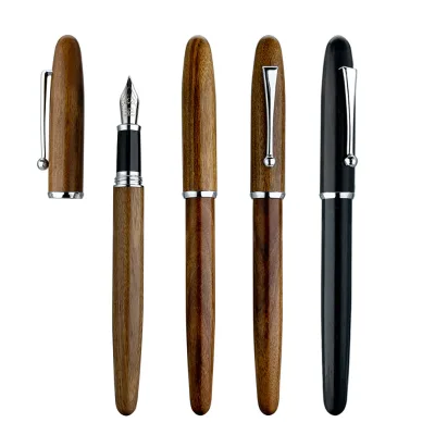 Portable Glossy Metal Roller Pen Assorted Shades Bamboo Top Smooth Writing Tool for Travel Notebook