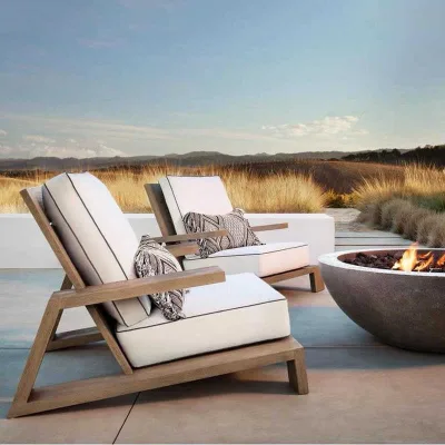 Modern Solid Wood Furniture Outdoor Garden Sofa Set Teak Modern Solid Wood Furniture