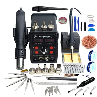 8586D Hot Air Gun LED Display SMD Soldering Rework Station 110V 700W