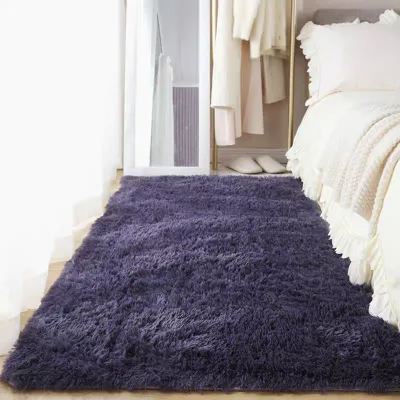 Nordic High Quality Shaggy Carpet Soft Eco-friendly Non-Slip Bed Edge Fully Covered Customized Packaging for Home Floor Area