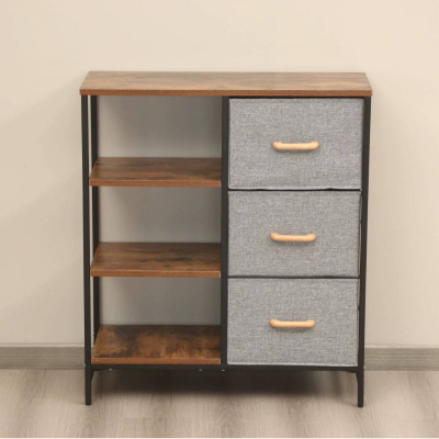 Modern Removable Fabric Drawers Large Open Storage Shelf Space Saving Storage Drawer Cabinet Metal Storage Cabinets