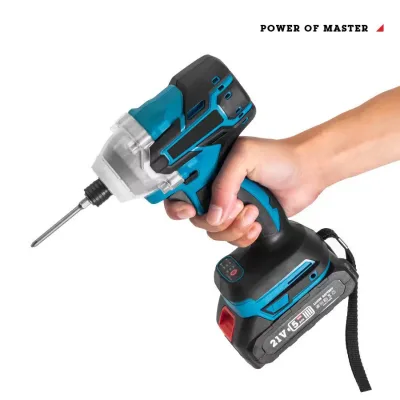 DN Cordless Brushless Industrial Impact Screwdriver 21V 120Nm Max Torque 3200 RPM Lithium-ion LED Light Ergonomic Rechargeable
