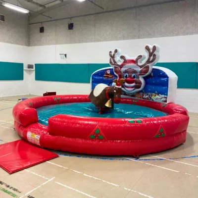Christmas Inflatable Mechanical Reindeer Mechanical Bull Bounce House Mechanical Bull Inflatable Blow up Rudolph Reindeer