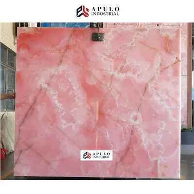Light pink Jade Onyx Makrana Marble Rose Polished Bathroom Tiles and Marbles Quartz Stone Slab Floors Hot From Portugal