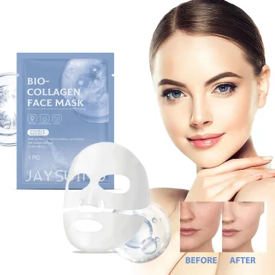 Jayswing Facial Mask Collagen Sheet to Moisturize Tighten and Whiten Skin Lightens Fine Lines
