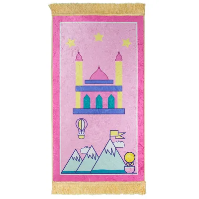 Wholesale Custom Worship Blanket Children Thick Islamic Muslim Prayer Rug Kid Prayer Mat