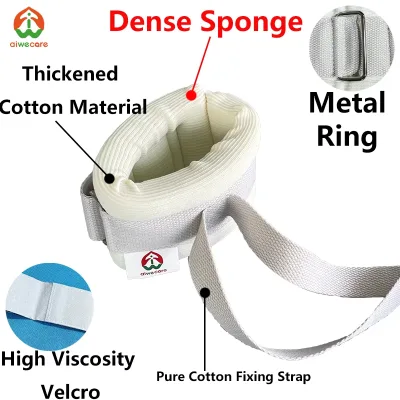 Aiwecare Hospital Cotton Limb Restraint Strap Quick-Release Wrist Ankle Foot Belt Anti-Tube Removal Patient