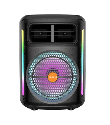 8 Inch Factory Price New Speaker USB RGB Outdoor Wireless Speaker Home Theater Party Portable Speaker