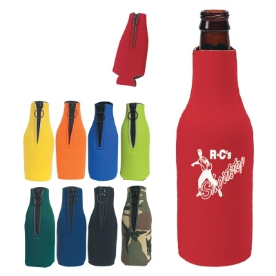 Summer Beer Bottle Insulator Sleeve with Zipper Neoprene Insulated Jackets Beer Bottle Sleeves Party Favors Wedding Birthday