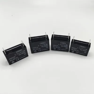 450v 1UF-40UF CBB61 AC Motor Running Capacitor for fun 250v CBB61 motor run Fan Capacitor with 2 Pins