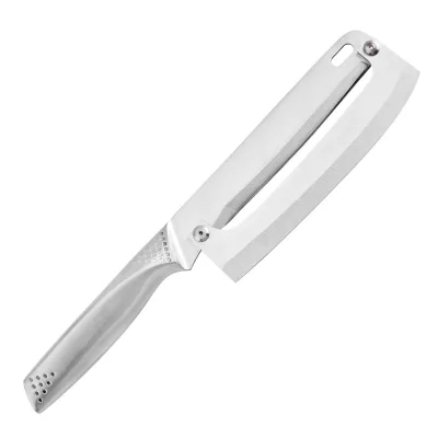 Stainless Steel Double Blade Manual Fruit Peeler for Sugarcane Pineapple Vegetables-Heavy Duty Kitchen Peeling Tool