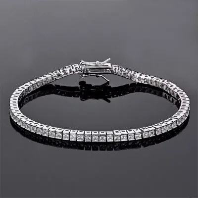 CDE CZYB012 Fine Jewelry 925 Silver Tennis Bracelet Shining Cubic Zircon Exquisite Craftsmanship Trendy Design for Women Gift