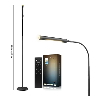 Bamboo Floor Lamp Led Standing Light for Living Room