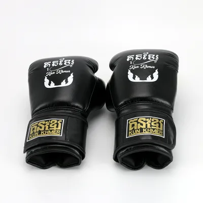 Wholesale High Quality Black 16Oz Boxing Gloves Adult Professional Lace up Microfiber Leather Custom Logo Boxing Gloves