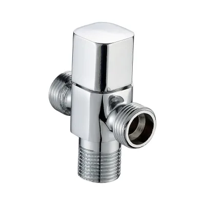 Two-way Copper Toliet Connector Brass Angle Valve