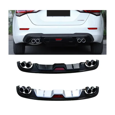 Car Rear Spoiler Accessory Universal Car Parts Rear Lip Spoiler ABS Black Silver Rear Bumper Lip Diffuser