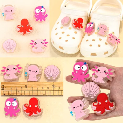Factory Wholesale Custom Logo Designer Colorful 3D Luminous Shoe Decoration Pink Animals Cute LED Shoe Charms Accessories